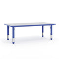 Rectangle Preschool Table, Bl, 23.625" W x 47.25" L, Plastic, Steel, Blue