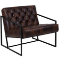 Madison Accent Chair, Bomber Jacket Seat, 29 W 31-3/4" L 27.5 H