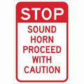 Traffic Sign, 18" H, 12" W, Aluminum, Rectangle, English, 112628
