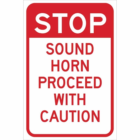 Traffic Sign, 18" H, 12" W, Aluminum, Rectangle, English, 112628