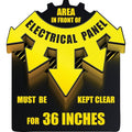 Floor Sign, 17 in Height, 15.35 in Width, Anti-skid Laminated Vinyl