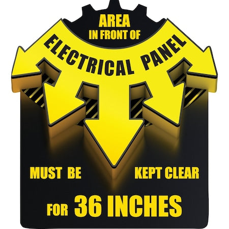 Floor Sign, 17 in Height, 15.35 in Width, Anti-skid Laminated Vinyl