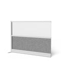 Expanse Modular Wall Room Divider System - Silver Frame - 70" x 48" Wide Panel Add-On Wall