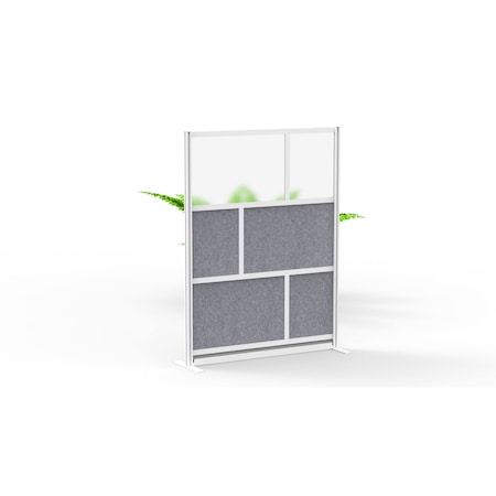 Expanse Modular Wall Room Divider System - Silver Frame - 53" x 70" Starter Wall