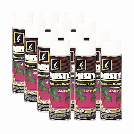 Handheld Air Deodorizer, Summer Breeze, 10 oz Aerosol Spray, PK12, 12PK