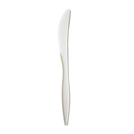 Mediumweight Polypropylene Cutlery, Knife, White, 1000PK