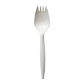 Mediumweight Polypropylene Cutlery, Spork, White, 1000PK