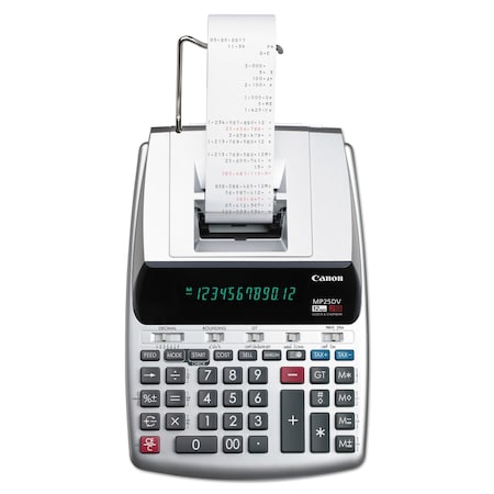 MP25DV 12-Digit Ribbon Printing Calculator, Black/Red Print, 4.3 Ln/Sc