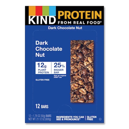 Protein Bars, Double Dark Chocolate, 1.76 oz, PK12