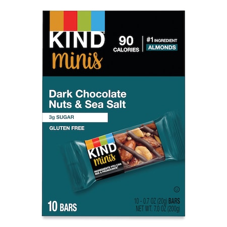 Minis, Dark Chocolate Nuts/Sea Salt, 0.7 oz, PK10