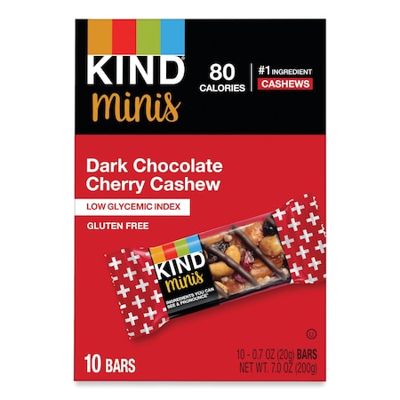 Minis, Dark Chocolate Cherry Cashew, 0.7 oz, PK10