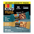Minis, Dark Choc Nuts, Sea Salt/Caramel Almond, Sea Salt, 0.7oz, PK20