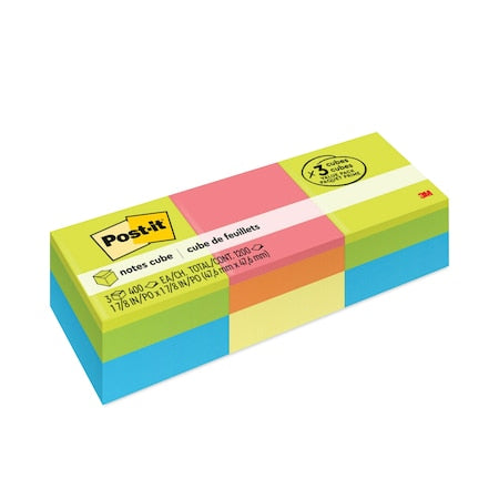 Sticky Notes, Green, Orange, 1.88" x 1.88"