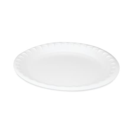 Laminated Foam Dinnerware, Plate, 10.25 Dia, White, PK540