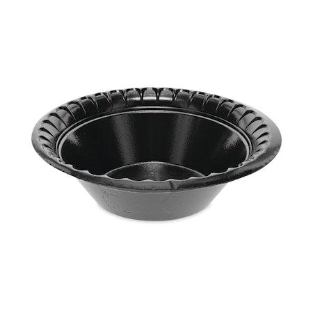 Laminated Foam Dinnerware, Bowl, 12 oz, 6" Diameter, Black, PK1000