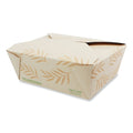 No Tree Folded Takeout Containers, 46 oz, 5.5 x 6.9 x 2.5, Natural, Sugarcane, 300PK