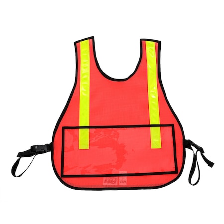 Traffic Safety Vest with Window, Orange