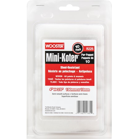 Woven Paint Roller Cover, Semi-Smooth, 4"L