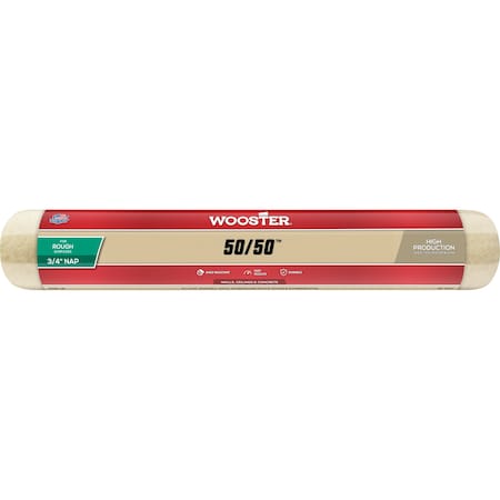 18" Paint Roller Cover, 3/4" Nap, Knit Lambswool/Polyester