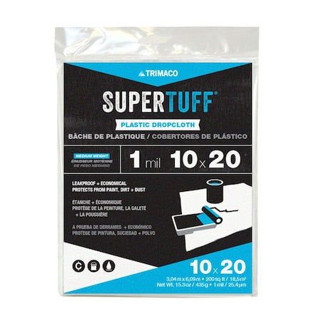 Drop Cloth,LDPE,10 ft.Lx20 ft.W.