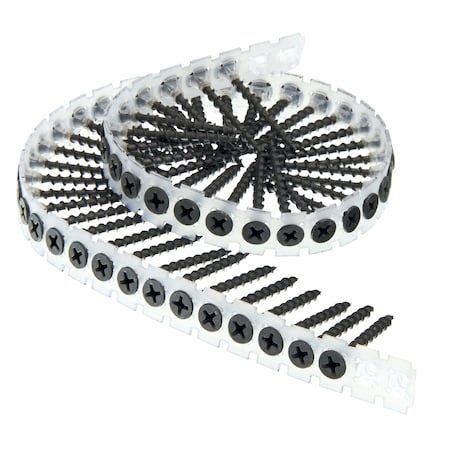 Drywall Screw, No 6 x 1-5/8 in, Steel, Flat Head Phillips Drive, 4000 PK