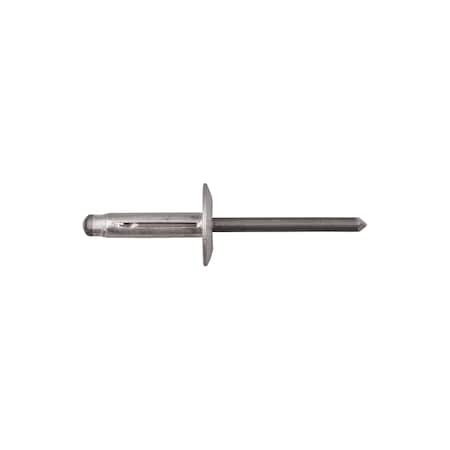 All Alum Split Type Rivet 3/16"" Dia 3/64, Flanged Head, 3/16 in Dia., Aluminum Body