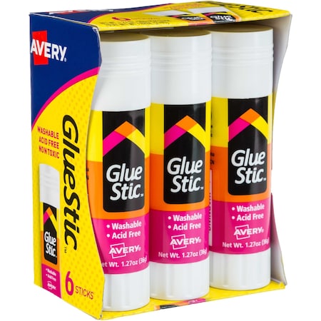 Stick,Glue,1.27 oz.,Clear,PK6