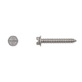 Sheet Metal Screw, #12 x 1-1/2 in, Zinc Plated Flange Hex Head Slotted Drive