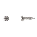 Sheet Metal Screw, #14 x 1 in, Zinc Plated Flange Hex Head Slotted Drive