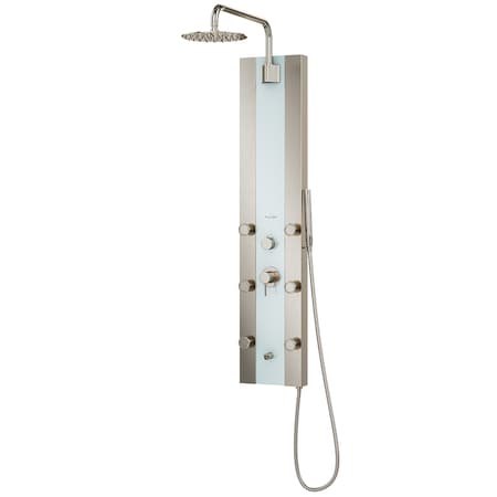 White Glass Shower Panel-Tropicana Showerspa