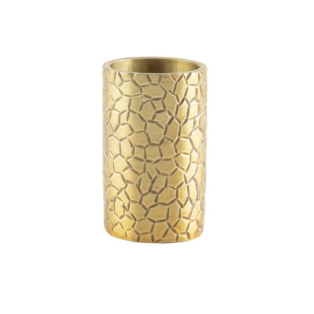 Sugar Tube Holder, Round, Gold Finish