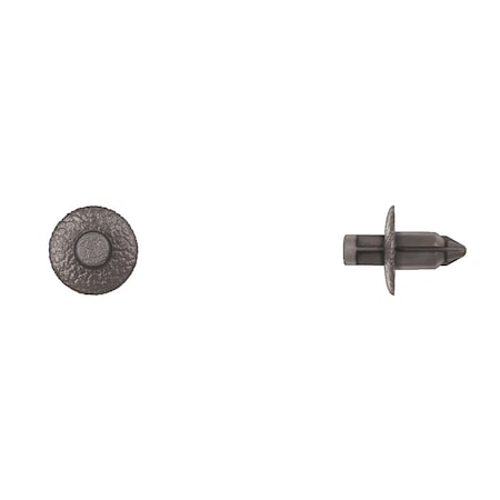 Blk Nyln Bumper Retainers 6.3mm Hole Size 12mm Stem L PK25