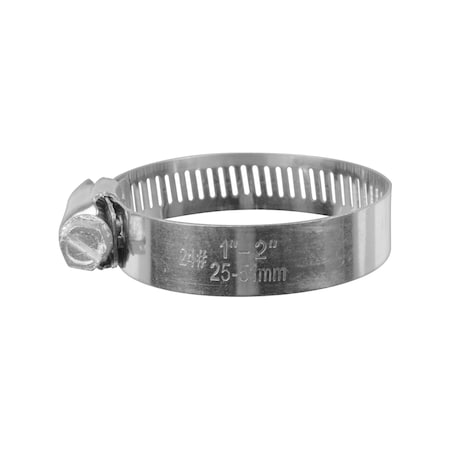 Worm Gear Hose Clamps No 24 Stndrd 1-2"" C/R PK10