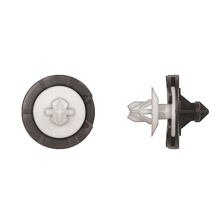 Ntrl/Blk Nyln Retainers 8mm Hole Size 11mm Stem L PK25