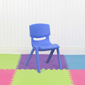 Blue Plastic Stackable School Chair with 12" Seat Height, PK10
