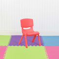 Red Plastic Stackable School Chair with 10.5" Seat Height, PK10