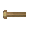 Grade 8, 1"-14 Hex Head Cap Screw, Zinc Yellow Steel, 4 in L