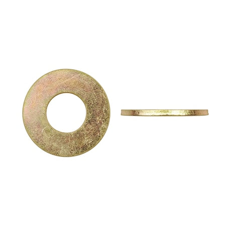 Flat Washer, For Screw Size 1"" Zinc Yellow Finish