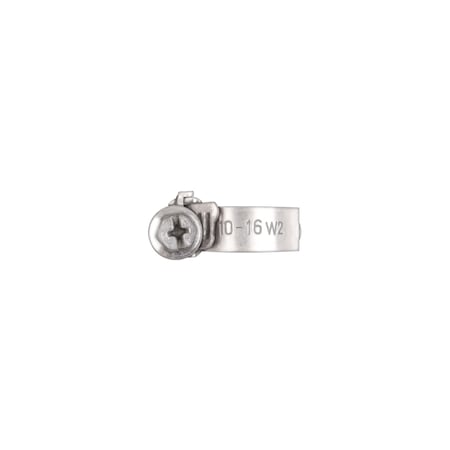 European Style Hose Clamps 10mm-16mm C/R 8mm Band W PK10
