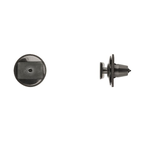 Blk Nyln Rocker Mldg Clips 8mm Hole Size 12mm Stem L PK15