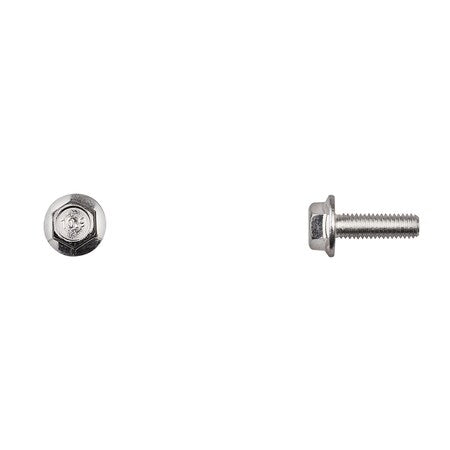 Class 10.9, M5-0.80 Flange Bolt, Bright Zinc Plated 16 mm L