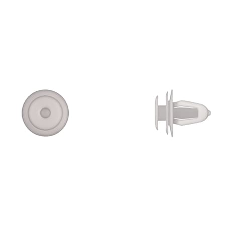 Wht Door Trim Panel Ret 9.5mm Hole 14mm Stem L PK50