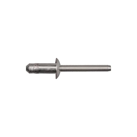Blind Rivet, Flanged Head, 1/4 in Dia., Steel Body