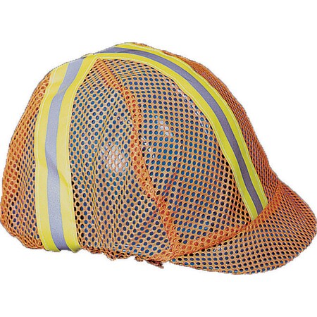 Mesh Safety Vest Reflective Hard Hat Cov, Orange