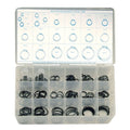 External Retaining Ring Assortment, Spring Steel, Black Phosphate Finish, 295 Pieces