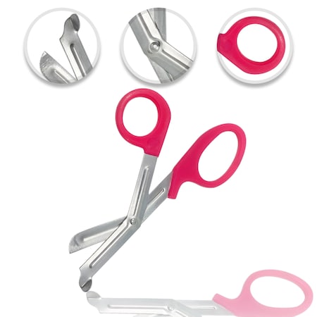 EMT Medical Shears,7.25"",Hot Pink