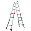 Aluminum Articulated Ladder-Ratchet Levelers, 139 in, Aluminum, 300 lb Load Capacity