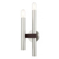 Brushed Nickel with Bronze Accents Sconc