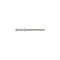 Blind Rivet, Dome Head, 1/8 in Dia., 15/32 in L, Aluminum Body, 100 PK