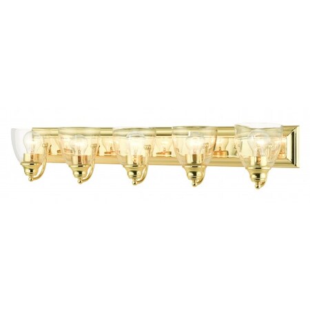 Polished Brass Vanity Sconce,5 Light